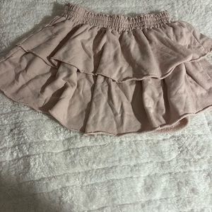 Aerie Pink Weekend Tiered Ruffle Mini Skirt Liquid Crystal